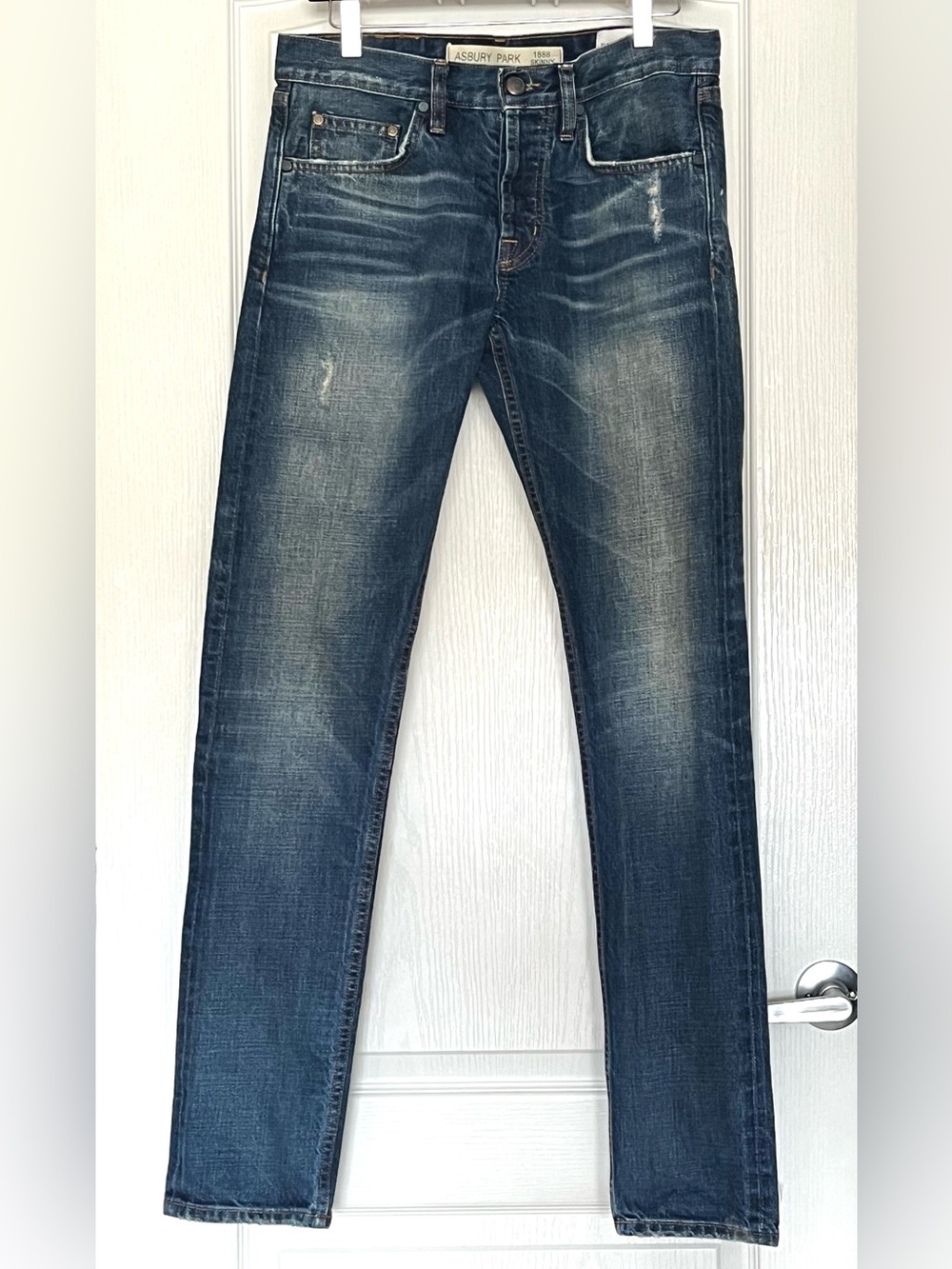 Asbury Park Clothing Co 1888 Skinny Jeans Men’s Size 31 Raw Selvedge Denim Blue